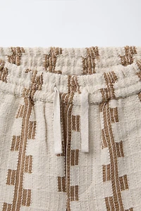 PRINTED TEXTURED SHORTS