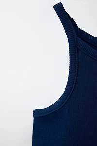 RIBBED TEXT TOP