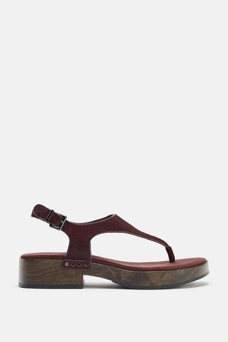 STUDDED LEATHER SANDALS