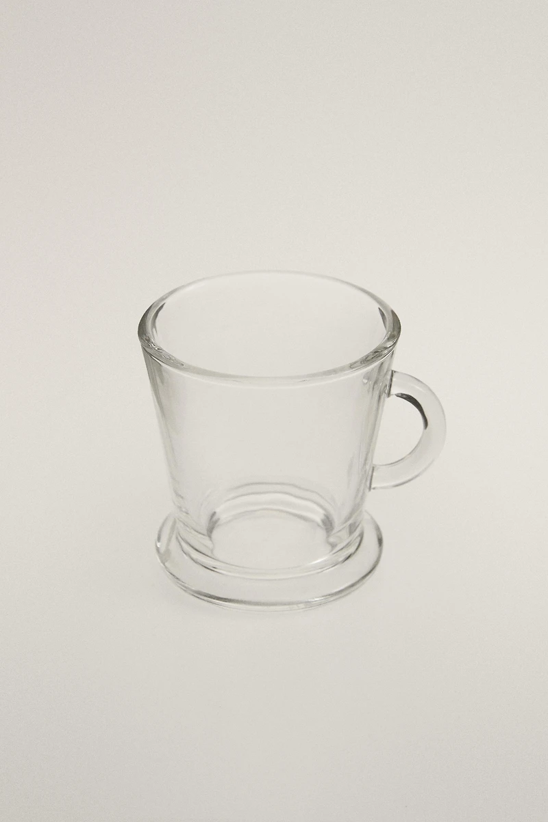 TRANSPARENT GLASS CAPPUCCINO CUP