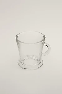 TRANSPARENT GLASS CAPPUCCINO CUP