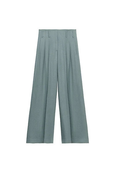 ZW COLLECTION LINEN PLEATED PANTS