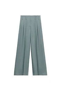 ZW COLLECTION LINEN PLEATED PANTS