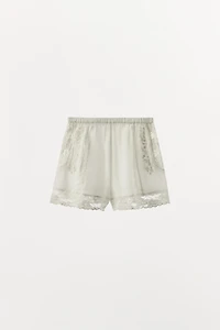 LIMITED EDITION EMBROIDERED LACE SHORTS