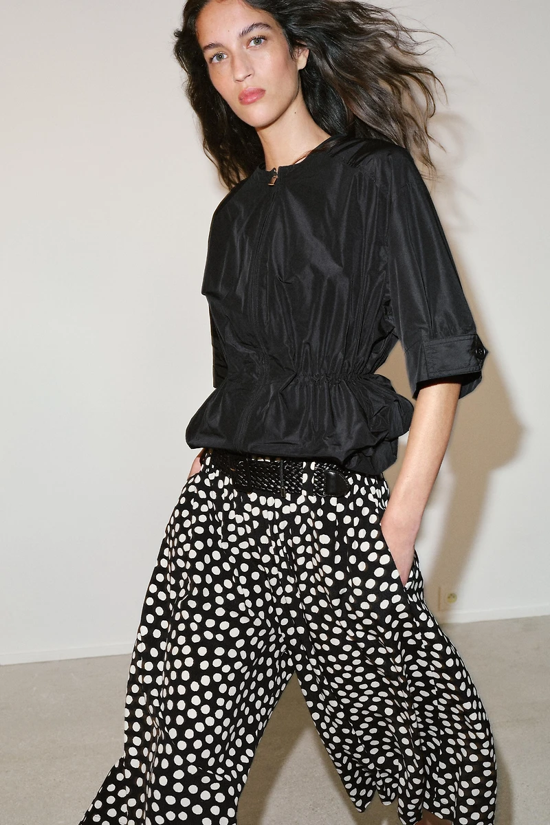 POLKA DOT CULOTTES WITH BELT