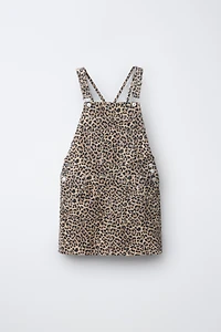 ANIMAL PRINT OVERALL DRESS