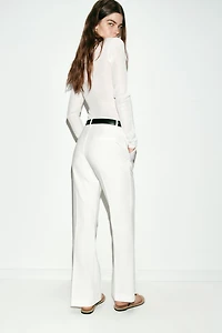 PANTALON DROIT AVEC CEINTURE