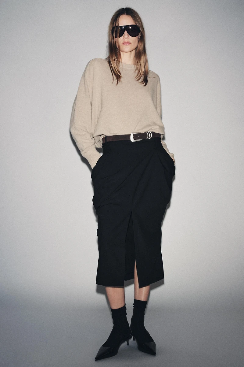 JUPE À POCHES DRAPÉES ZW COLLECTION