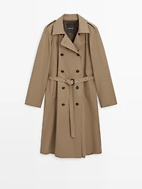 100% cotton trench coat