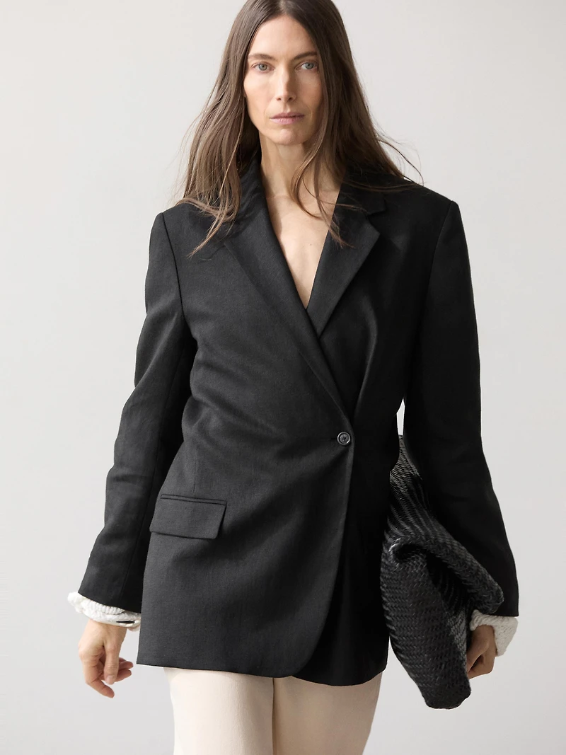 Blazer croisé 100 % lin