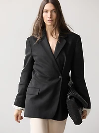 Blazer croisé 100 % lin