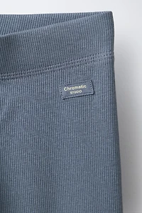 LEGGING CÔTELÉ AVEC ÉTIQUETTE EN MODAL