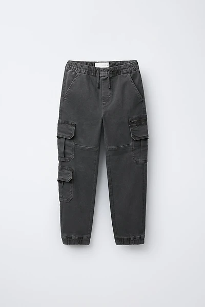 ELASTIC POCKET JOGGER PANTS
