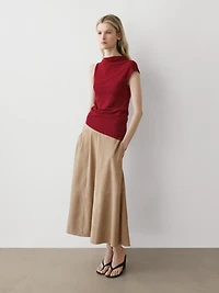 Top détail asymétrique 100 % coton