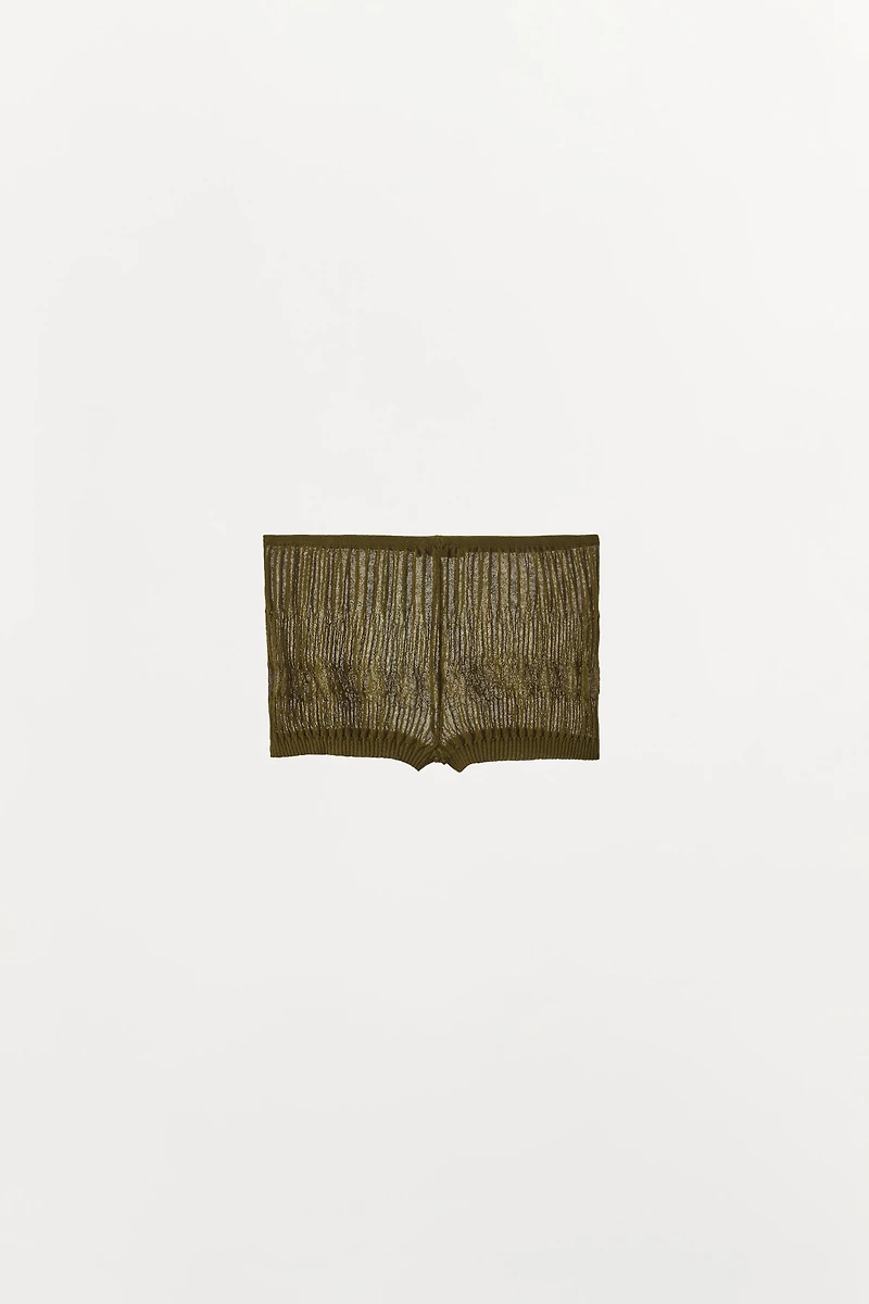 SHORT EN MAILLE TEXTURÉE