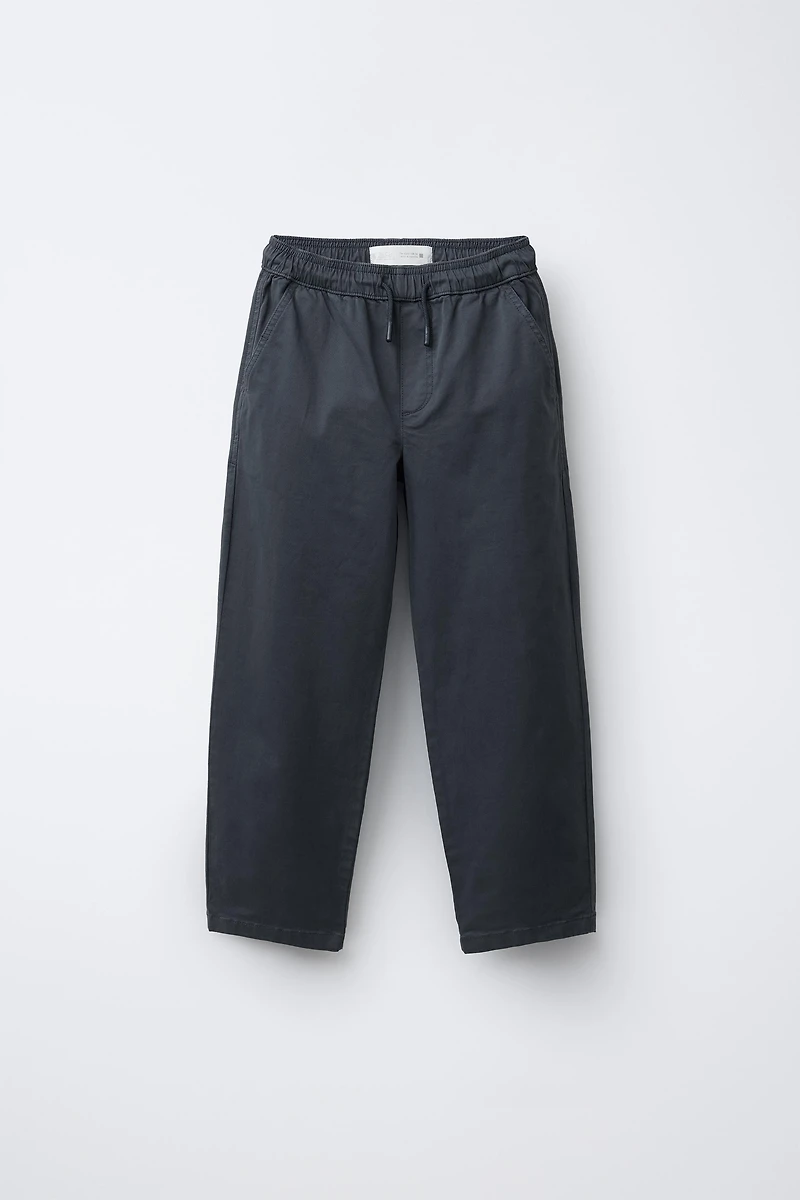 STRAIGHT LEG PANTS WITH LABEL