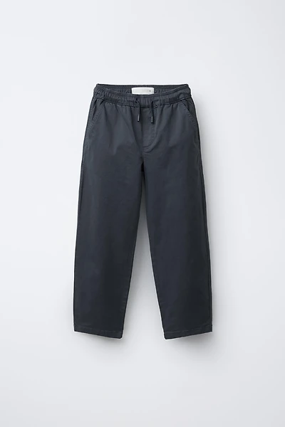 STRAIGHT LEG PANTS WITH LABEL