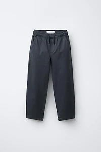 STRAIGHT LEG PANTS WITH LABEL