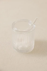 SUCRIER VERRE RELIEF GÉOMÉTRIQUE