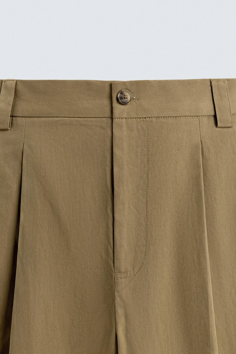 PANTALON BARREL FIT À PLIS