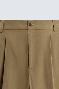 PANTALON BARREL FIT À PLIS