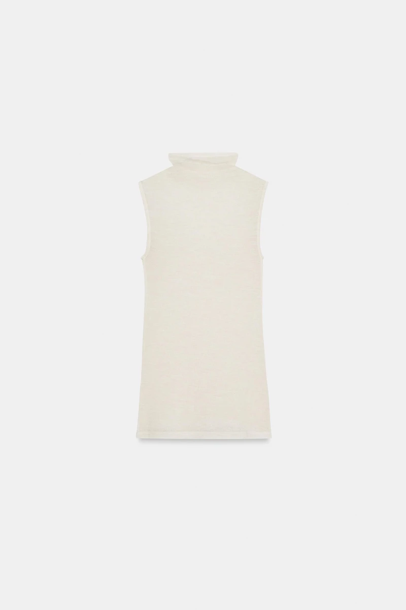 SLEEVELESS WOOL TOP