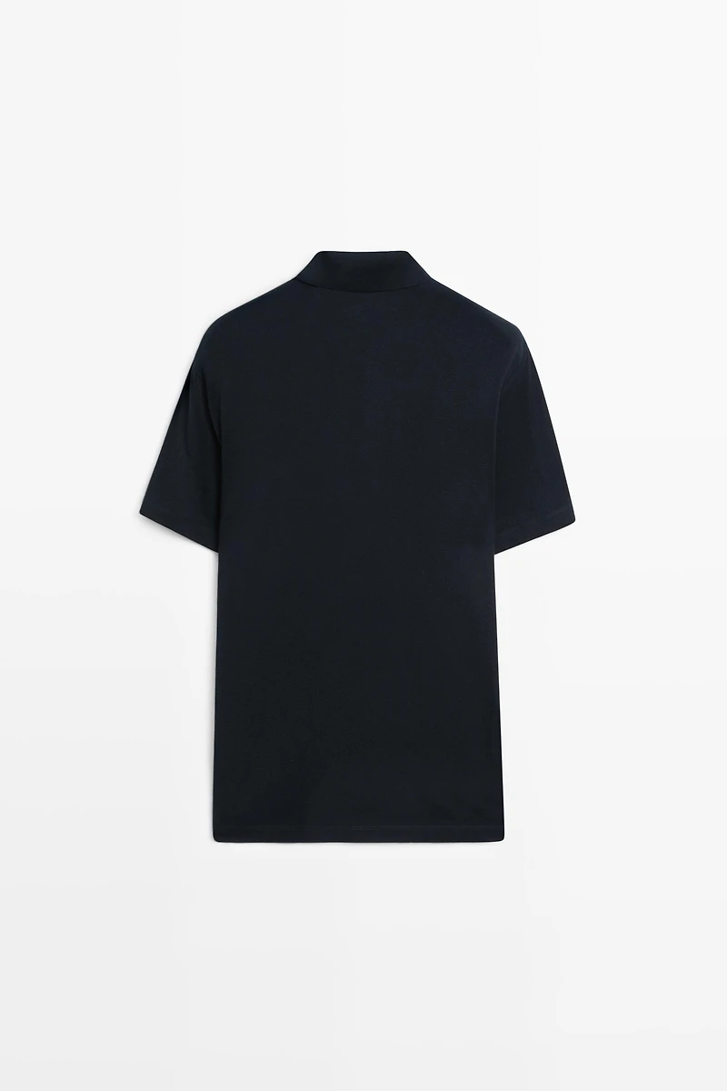 100% cotton structured polo shirt