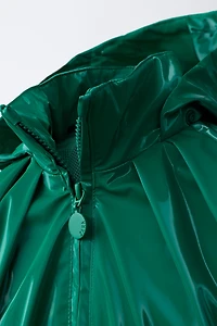 SHINY WATER-RESISTANT RAINCOAT