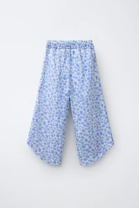 FLORAL PRINT WIDE LEG PANTS