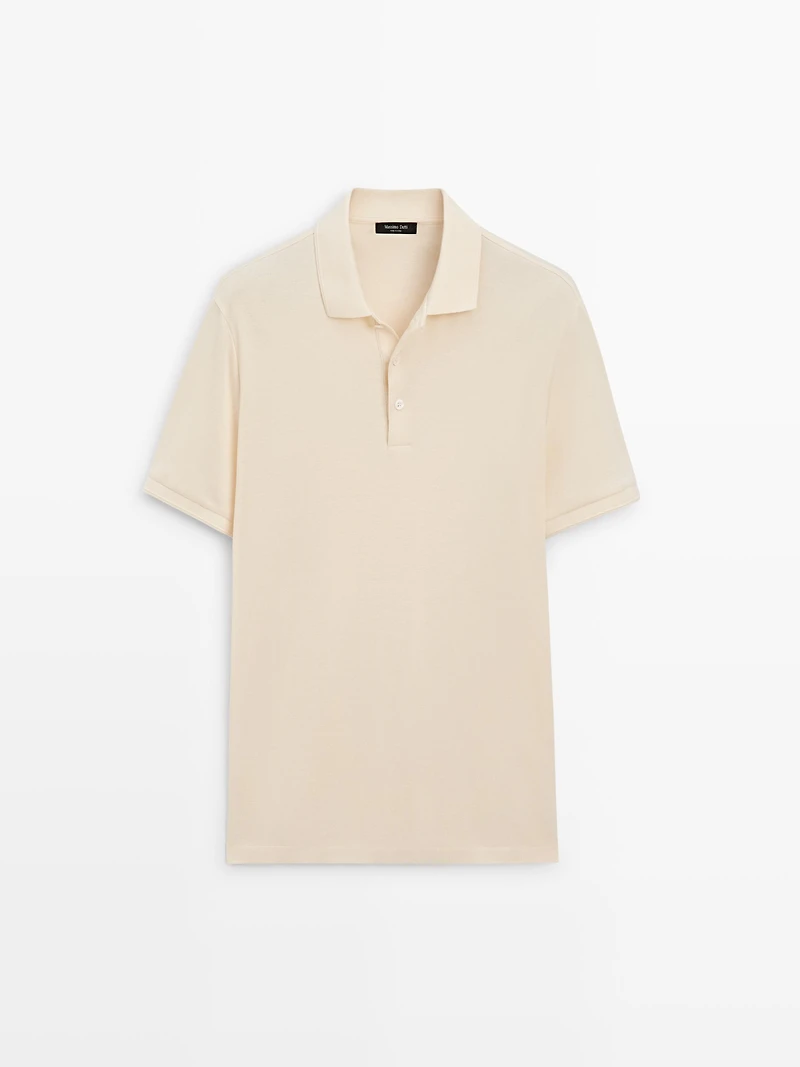 Short sleeve cotton polo shirt