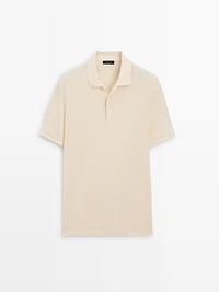 Short sleeve cotton polo shirt