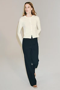 HIGH-WAISTED WOOL PANTS ZW COLLECTION