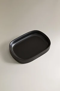 BLACK RESIN SOAP DISH