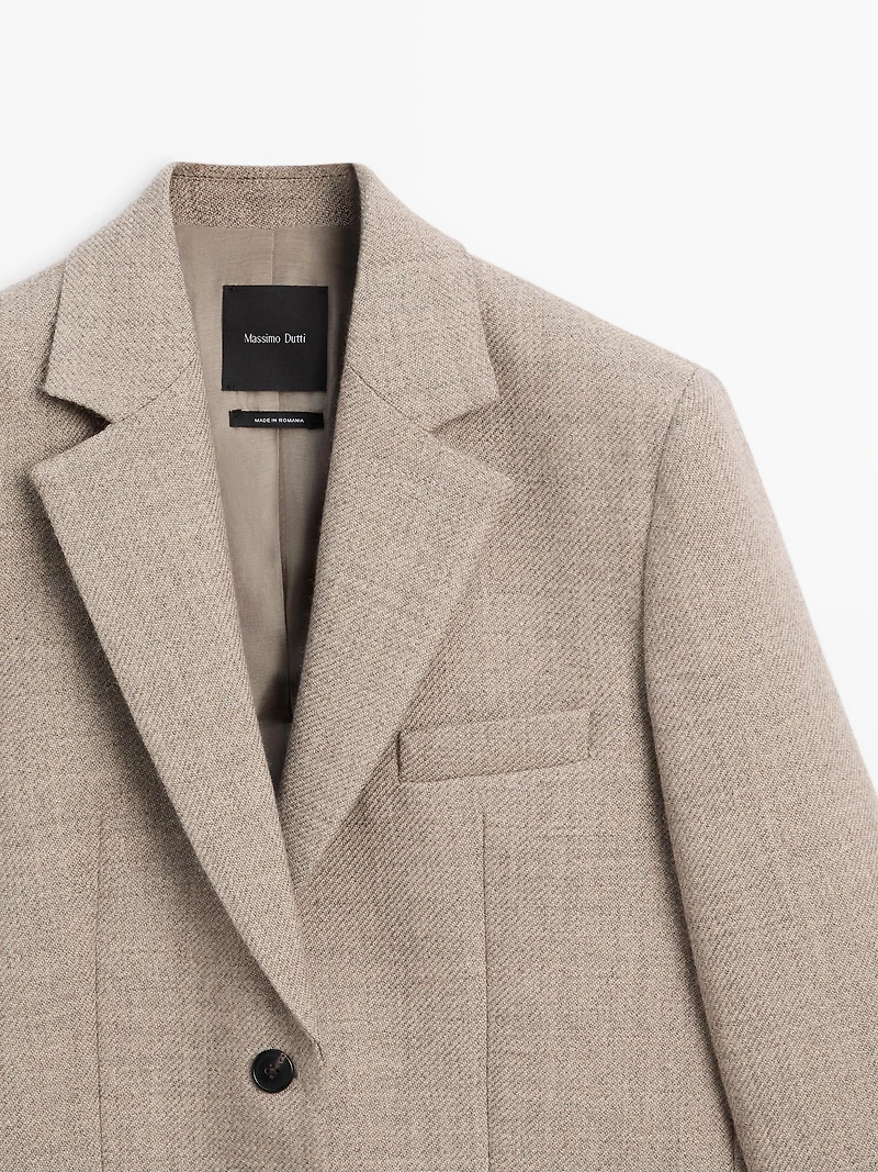 Flecked wool blazer