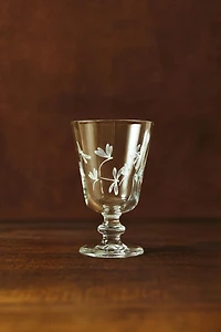 DRAGONFLY PRINT WINE GLASS