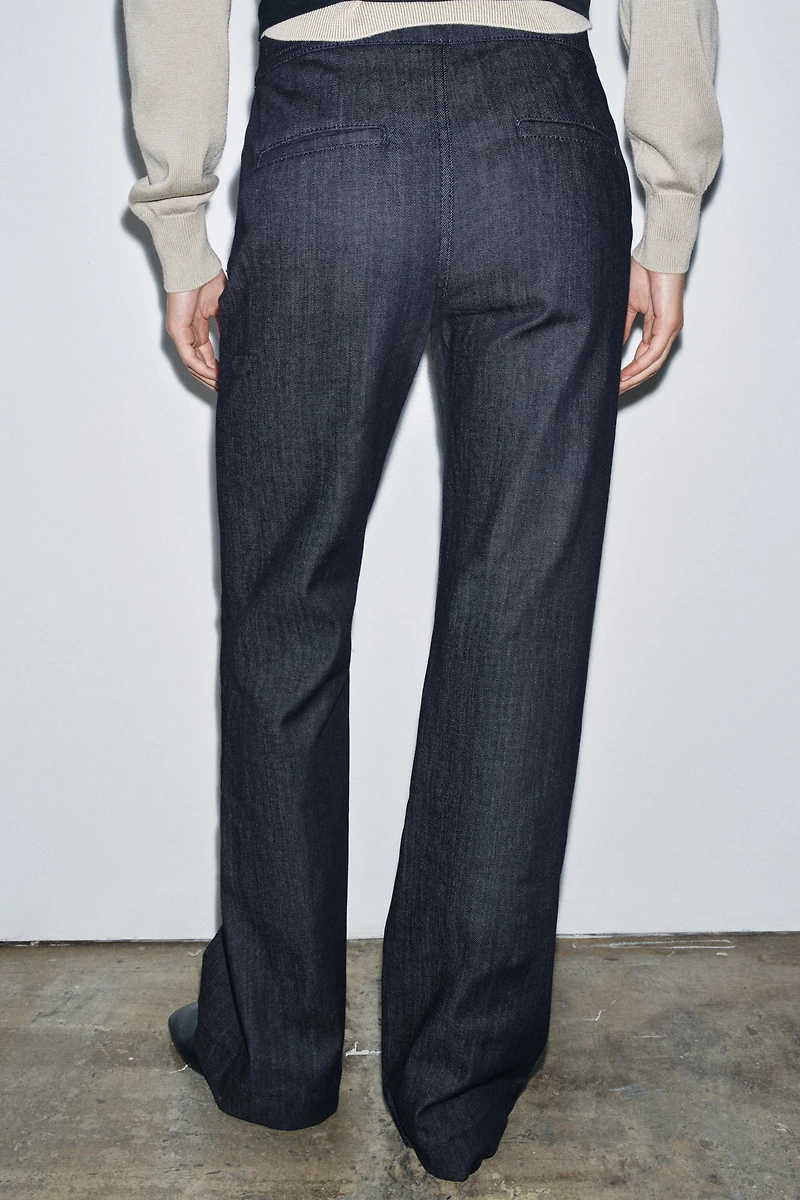 ZW COLLECTION MID-RISE FLARE JEANS