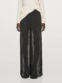 Pleated wide-leg trousers
