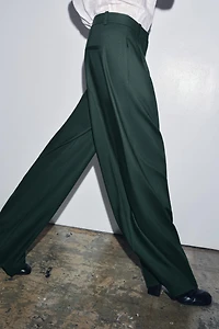 PLEATED WIDE LEG PANTS ZW COLLECTION