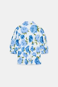 FLORAL PRINT POPLIN SHIRT