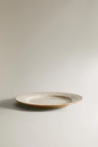 IRREGULAR EDGE STONEWARE DINNER PLATE