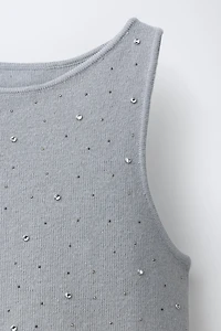SHINY KNIT TOP