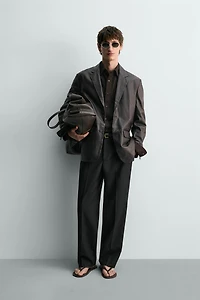 BLAZER RELAXED FIT EN CUIR