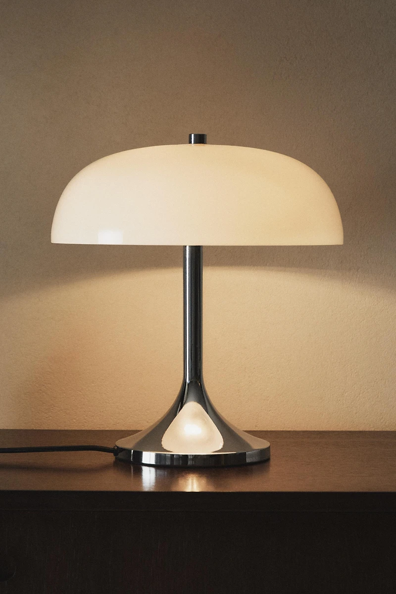 LAMPE TABLE MÉTAL ET VERRE