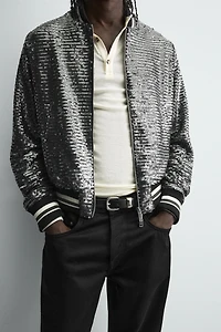 BLOUSON BOMBER PAILLETTES