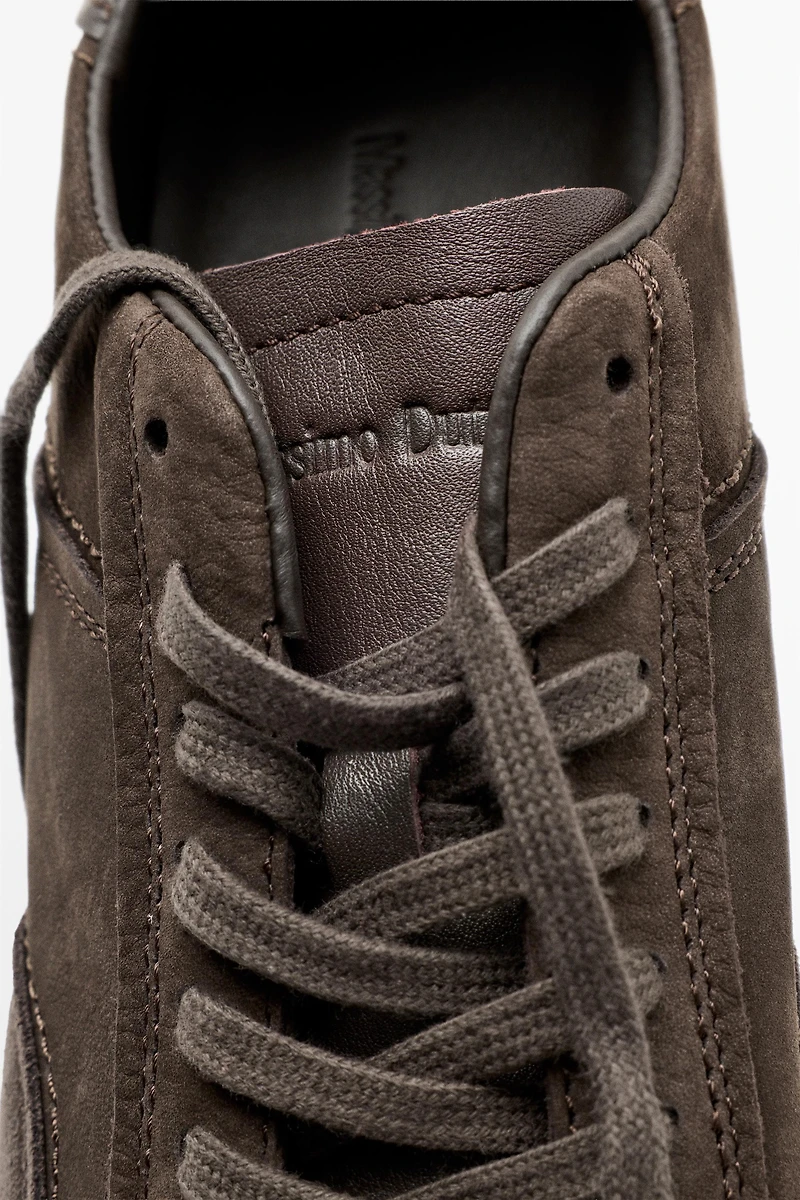 Milled nappa leather sneaker