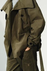 BELTED COTTON TRENCH COAT