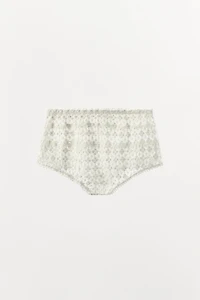 EMBROIDERED MINI SHORTS