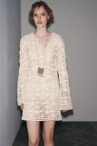 ZW COLLECTION CROCHET MINI DRESS