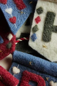 DÉCORATION DRAPEAU LETTRE NOËL (A-K)