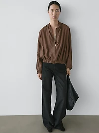 Flowing bomber jacket